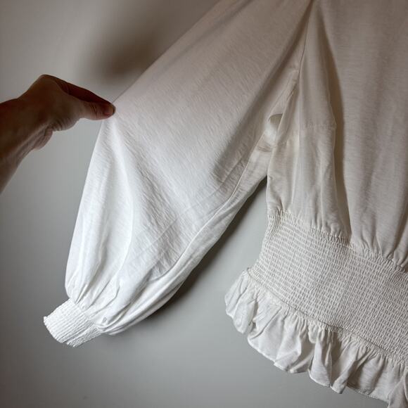 KEEPSAKE the label secure long sleeve top - small NWT Ivory White Peplum $150 - Picture 14 of 15